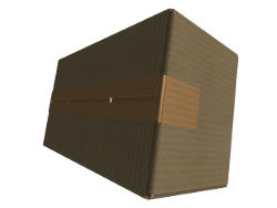 Standard box, beige tape.
